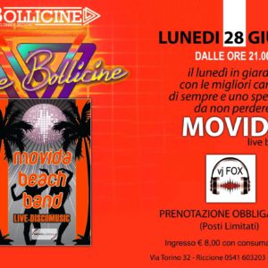 I Movida Band si scatenano al Bollicine Riccione. I Movida Band si scatenano al Bollicine Riccione.